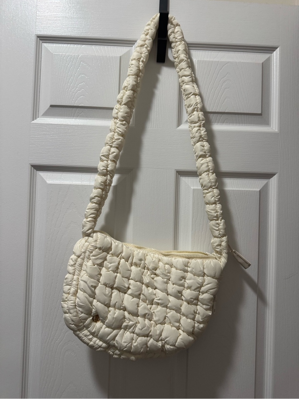Simply Southern Cream Quilted Shoulder Bag